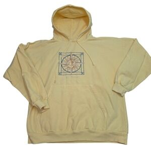 Crazy Shirt Hawaii Las Vegas Sun Embroidered Hoodie Yellow Womens Large USA